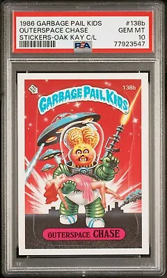 1986 Garbage Pail Kids Psa 10 #138b Outerspace Chase Gem Mint Oak Kay Ck • $395