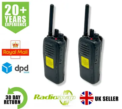 ICOM IC-F29SR PMR446 LICENCE FREE WALKIE TALKIE TWO WEAY RADIOS  X2 • £129.95