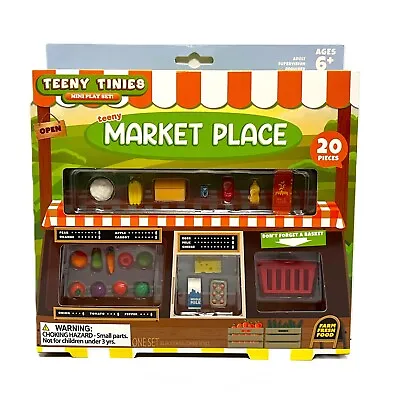 Teeny Tinies Mini Food Playset Market Place Farm Fresh Produce 20 Piece Set NEW • $14.95