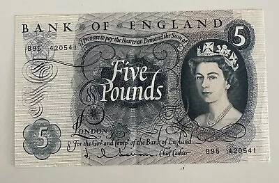 Bank Of England Banknote £5 B95 Serial No Uncirculated • £20
