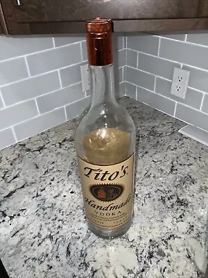 Tito's Vodka Glass Dummy Display 3 Liter Bottle 18 Inch Tall Very Rare EMPTY! • $38.99