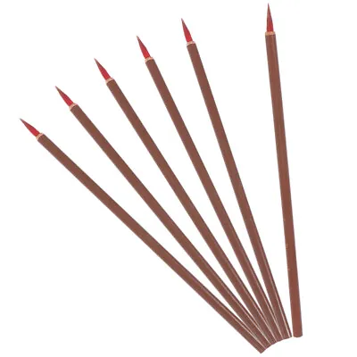 £4.08 • Buy 6 Pcs Chinese Ink Brushes Traditional Chinese Painting Wood Student Sumi Brushes