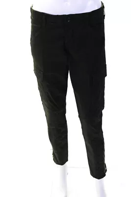 J Brand Womens Cotton Low-Rise Zipper Hem Cargo Trousers Dark Green Size 28 • $42.69