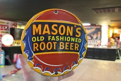 Mason's Old Fashion Root Beer Porcelain Metal Sign Gas Oil Soda Pop A&w Dads 66 • $75