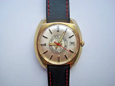 Vantage Sheet Metal Workers Mens Automatic Watch 25j. ST 7452 Date New Band Runs • $175