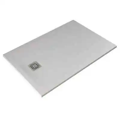 RAK Feeling Rectangular Slate Shower Tray 1200mm X 800mm Solid White • £360