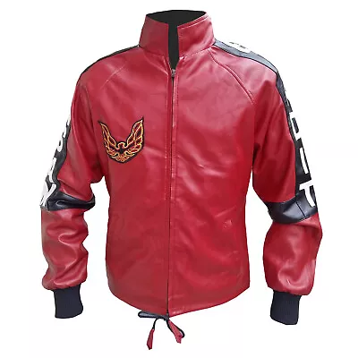 Smokey Jacket And The Bandit Burt Reynold Moto Red Faux Cow Boy Leather Jacket • $74.61