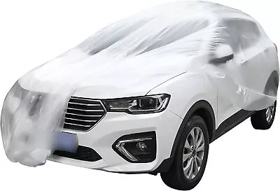 Clear Plastic Temporary Universal Disposable Car Cover Rain Dust Garage Cover US • $11.99