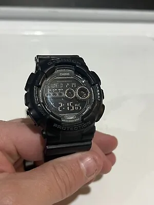 Casio G Shock Watch Men Digital Black Day Date 3263 GD-100 Works New Battery • $34.99