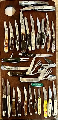 Lot Of 30 Pocket Knives - New And Vintage  Boker Imperial Camillus Hobo Golf • $100