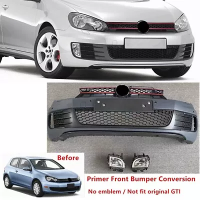 Fits 2010-2014 Vw Golf Vi Mk6 Gti-style Primer Front Bumper Cover Conversion Kit • $679.70