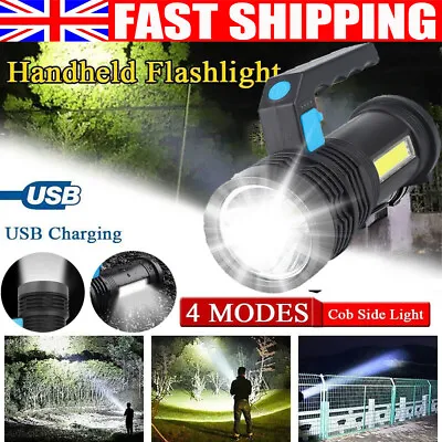 £5.89 • Buy High Powered 12000000LM LED Flashlight Super Bright Torch USB Rechargeable Lamp