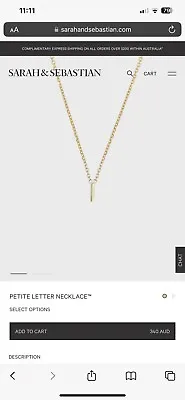 $200 • Buy Sarah & Sebastian Petite Letter Necklace