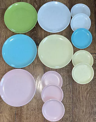 Vintage Imperial Ware Melmac Speckle Mini Plates Melamine Set Of 12 • $17