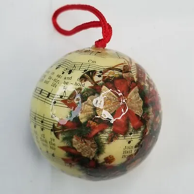 Vintage Victorian Style Decoupage Music Sheet With Wreath Ornament Christmas • $19.98