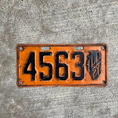 1927 Illinois License Plate Nice Low Number 4 Four Digit 4563 Auto Garage Decor • $196.99
