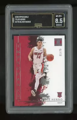 2019-20 Impeccable Tyler Herro Silver Rookie RC #10 MIA Heat #/99 Mint 8.5 • $39.99