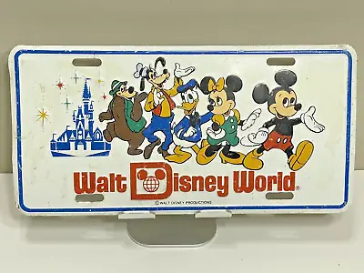 Vintage 1980's Walt Disney World - Mickey & Friends License Plate - Metal • $16.99
