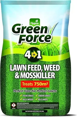 Greenforce 4 In1 Lawn Feed Weed And Moss Killer Best Value On Ebay Covers 750m2 • £33.45