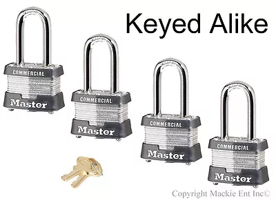 Master Lock Padlock - (4) Keyed Alike Locks #3KALF-4 • $49.03