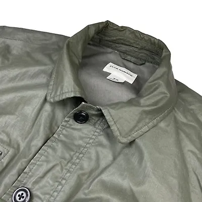 Club Monaco Men's Lined Waxed Military Field Jacket Green • Medium • $64.99