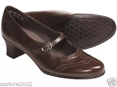 New $160 Munro American Womens Isabel Saddle Brown Leather Mary Jane Dress Shoes • $34.95