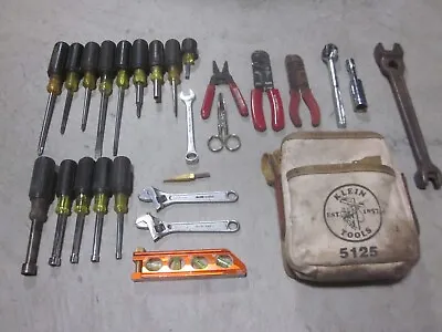 Klein Electrician Tool Kit Set 27pc & Pouch Journeyman Linesman Tools W/ Ratchet • $219