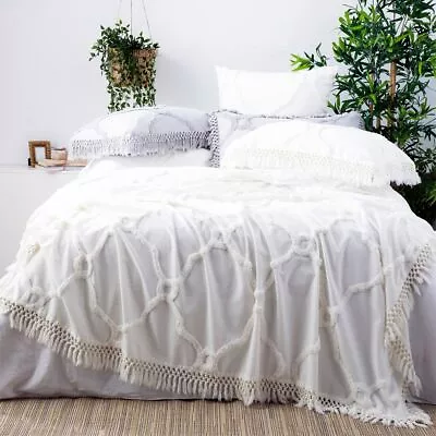 Renee Taylor Moroccan Cotton Tufted Coverlet Set Queen/King Bright • $87.42