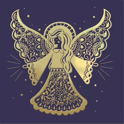 Pack Of 8 Gold Angel Samaritans Charity Christmas Cards Xmas Card • £6.49