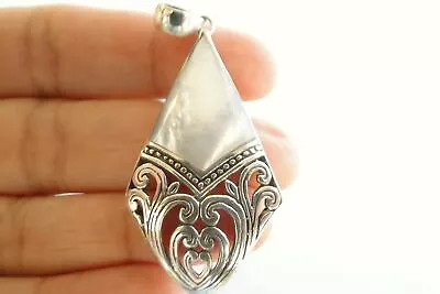 Mother Of Pearl Ornate 925 Sterling Silver Pendant • $59