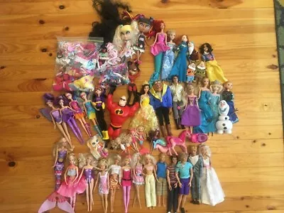 Barbie Dolls Barbie Ken Prince Princess Superheroes Clothes Shoes - Bulk Lot • $85