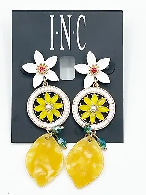 I.N.C. International Concepts Boho Gold-Tone Flower & Lemon Statement Earrings • $8.49