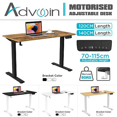 Standing Motorised Height Adjustable Desk 120/140cm Office Computer Table • $269.99