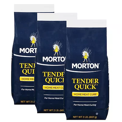 Morton (3) 2 Lb TenderQuick Meat Cure Curing Salt (6lbs Total) Tender Quick • $29.99