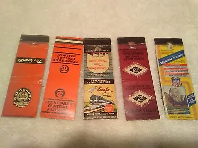 5 Different Vintage Match Covers Railroad All Front Strike • $5