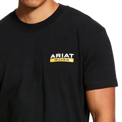 Ariat Men's Rebar Cottonstrong Roughneck Black Shirt 10030299 • $26.95