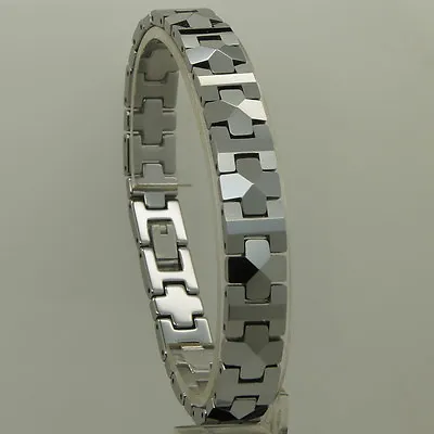 10mm Cubic Geometrical Facet  Hi-tech Scratch Proof Tungsten Bracelet 21cm/78.7g • $33.99