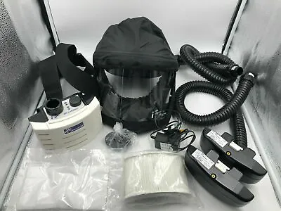 £199 • Buy ConceptAir Dust Filtration Air Fed Mask Visor Kit Battery Rechargeable Flip Up