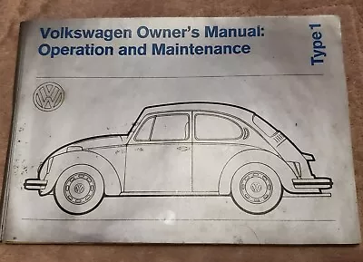 1972 Volkswagen VW Beetle/Sedan Type 1 Owners/operator's Manual • $42