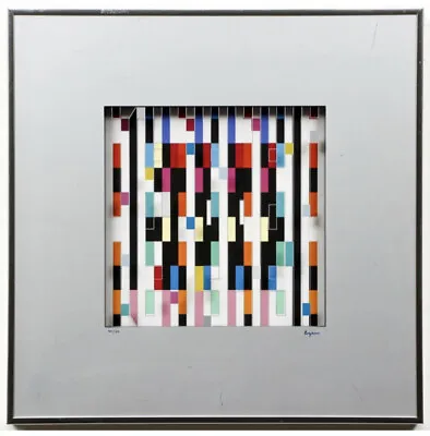 Yaacov Agam 3d Double Layer Silkscreen On Paper Hand Signed & Numbered Framed • $2995