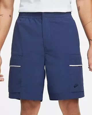 Nike Sportswear Essentials Woven Cargo Shorts Mens Size Large Navy Blue DM6690 • $85.92