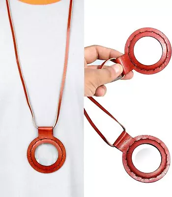 Nautical Leather Magnifying Vintage Pocket Style Monocle Nacklace...  • $32.18