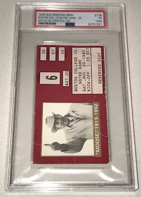 $129.99 • Buy 11/20/93 Boston College BC Upsets #1 Notre Dame Football Ticket Stub PSA QB CLUB