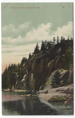 Vinalhaven Maine Vintage Postcard View Of Starboard Rock • $2