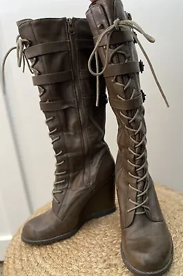 Mia Ursula Lace Up Knee High Boot 8.5 • $15