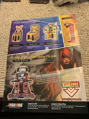 $8.49 • Buy Orginal 11- 8.5'' Pump It Up EXCEED WPF 2005 Andamiro Arcade Video Game AD FLYER