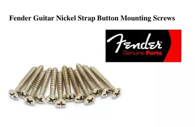 New 12 Fender Strap Button - 0016188049 - Nickel - Guitar STRAT /Tele / Pj Bass • $56.13