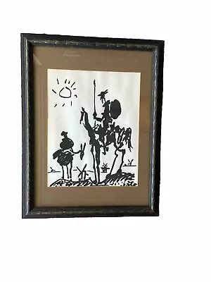 Pablo Picasso “Don Quixote” Framed 27+21 Inches Vintage Lithography • $125