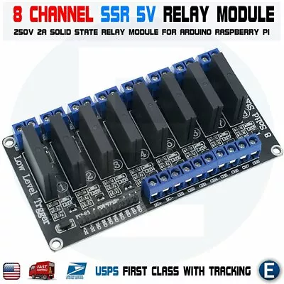 8 Channel 5V DC Relay Module Solid State Low Level SSR AVR DSP For Arduino • $12.85