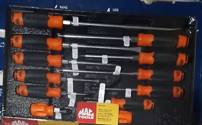 Mac Tools 12-PC. Mac-Grip™ Combination Screwdriver Set - Orange SDB12DO-S • $299.99